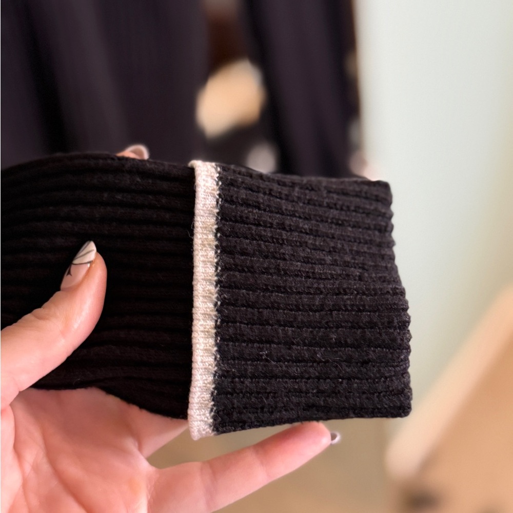 Black Ruffled Long Sleeve Sweater - Picture 4 of 5